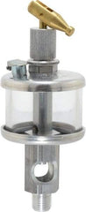 LDI Industries - 1 Outlet, Polymer Bowl, 18.5 mL Manual-Adjustable Oil Reservoir - 1/8 NPTF Outlet, 1-1/2" Diam x 4-9/16" High, 71.11°C Max - Exact Tool & Supply