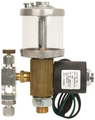 LDI Industries - 1 Outlet, Acrylic Bowl, 266.2 mL Electric-Adjustable Oil Reservoir - 3" Diam x 6-7/8" High, 71.11°C Max - Exact Tool & Supply