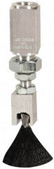 LDI Industries - 1" Long Brush, 1" Width/Diam, PTF Thread Oil Reservoir Lubrication Brushes - 1-5/32" Bristle Length, 250°F, 3" Length Under Mounting Thread, Straight Shank - Exact Tool & Supply