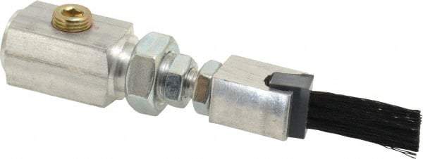 LDI Industries - 1/2" Long Brush, 1/2" Width/Diam, PTF Thread Oil Reservoir Lubrication Brushes - 1-5/32" Bristle Length, 250°F, 3" Length Under Mounting Thread, Straight Shank - Exact Tool & Supply