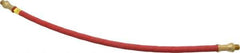 Alemite - 18" Long, 4,800 psi Operating Pressure, Elastomeric Grease Gun Hose & Coupler Assembly - 1/8 NPTF, 12,000 psi Burst Pressure - Exact Tool & Supply