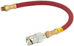 Alemite - 12" Long, 4,800 psi Operating Pressure, Grease Gun Hose & Coupler Assembly - 1/8 NPTF - Exact Tool & Supply