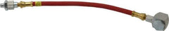 Alemite - 12" Long, 4,800 psi Operating Pressure, Grease Gun Hose & Coupler Assembly - 1/8 NPTF, Includes Swivel - Exact Tool & Supply