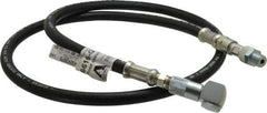 Alemite - 5-1/2' Long, Grease Gun Hose & Coupler Assembly - Includes Check Valve & Swivel - Exact Tool & Supply