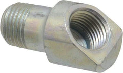 Alemite - 45° Head Angle, Grease Fitting Adapter - 1" Overall Height, 7/16" Shank Length - Exact Tool & Supply