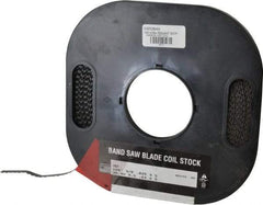 M.K. MORSE - 3/8" x 100' x 0.025" Carbon Steel Band Saw Blade Coil Stock - 4 TPI, Toothed Edge, Skip Form, Raker Set, Flexible Back, Constant Pitch, - Exact Tool & Supply