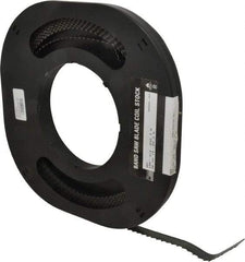 M.K. MORSE - 3/4" x 100' x 0.032" Carbon Steel Band Saw Blade Coil Stock - 3 TPI, Toothed Edge, Hook Form, Raker Set, Flexible Back, Constant Pitch, - Exact Tool & Supply