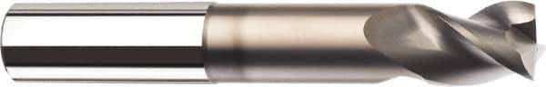 SGS - 1/2", 2 Flute, Single End, Solid Carbide, 0.02" Corner Radius End Mill - 3" OAL, 45° Helix, Right Hand Flute, 3/4" LOC, Right Hand Cut, 1-1/2" Extended Reach - Exact Tool & Supply