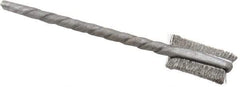 Osborn - 1/4" Diam Flat Steel Tube Brush - 0.003" Filament Diam, 9/16" Brush Length, 2-1/8" OAL, 3/32" Diam Shank - Exact Tool & Supply