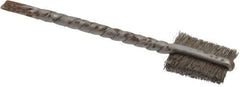 Osborn - 3/8" Diam Flat Steel Tube Brush - 0.003" Filament Diam, 9/16" Brush Length, 2-1/8" OAL, 3/32" Diam Shank - Exact Tool & Supply