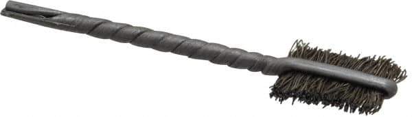Osborn - 3/8" Diam Flat Steel Tube Brush - 0.008" Filament Diam, 9/16" Brush Length, 2-1/8" OAL, 3/32" Diam Shank - Exact Tool & Supply