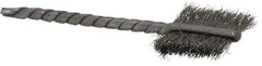Osborn - 1/2" Diam Flat Steel Tube Brush - 0.003" Filament Diam, 9/16" Brush Length, 2-1/8" OAL, 3/32" Diam Shank - Exact Tool & Supply