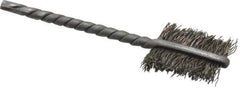Osborn - 1/2" Diam Flat Steel Tube Brush - 0.008" Filament Diam, 9/16" Brush Length, 2-1/8" OAL, 3/32" Diam Shank - Exact Tool & Supply