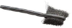 Osborn - 5/8" Diam Flat Steel Tube Brush - 0.003" Filament Diam, 5/8" Brush Length, 2-1/4" OAL, 1/8" Diam Shank - Exact Tool & Supply
