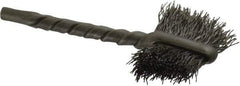 Osborn - 3/4" Diam Flat Steel Tube Brush - 0.008" Filament Diam, 5/8" Brush Length, 2-1/4" OAL, 1/8" Diam Shank - Exact Tool & Supply