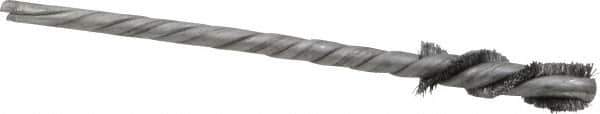 Osborn - 1/4" Diam Helical Steel Tube Brush - 0.005" Filament Diam, 1" Brush Length, 3-1/2" OAL, 1/8" Diam Shank - Exact Tool & Supply