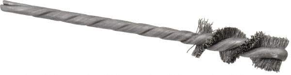 Osborn - 3/8" Diam Helical Steel Tube Brush - 0.008" Filament Diam, 1" Brush Length, 3-1/2" OAL, 1/8" Diam Shank - Exact Tool & Supply