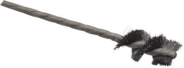 Osborn - 1/2" Diam Helical Steel Tube Brush - 0.005" Filament Diam, 1" Brush Length, 3-1/2" OAL, 1/8" Diam Shank - Exact Tool & Supply