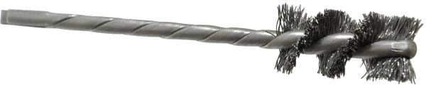 Osborn - 1/2" Diam Helical Steel Tube Brush - 0.008" Filament Diam, 1" Brush Length, 3-1/2" OAL, 1/8" Diam Shank - Exact Tool & Supply