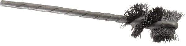 Osborn - 5/8" Diam Helical Steel Tube Brush - 0.008" Filament Diam, 1" Brush Length, 3-1/2" OAL, 1/8" Diam Shank - Exact Tool & Supply