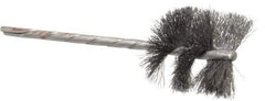Osborn - 1-1/8" Diam Helical Steel Tube Brush - 0.005" Filament Diam, 1" Brush Length, 3-1/2" OAL, 1/8" Diam Shank - Exact Tool & Supply