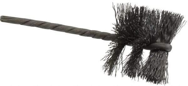 Osborn - 1-1/4" Diam Helical Steel Tube Brush - 0.008" Filament Diam, 1" Brush Length, 3-1/2" OAL, 1/8" Diam Shank - Exact Tool & Supply