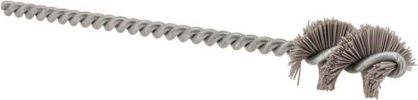 Osborn - 0.64" Diam Helical Nylon Tube Brush - 1" Brush Length, 5" OAL, 0.169" Diam Shank - Exact Tool & Supply