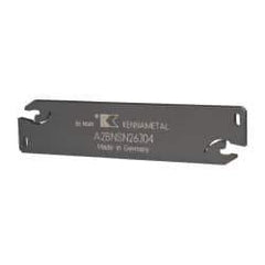 Kennametal - 1.0236" Blade Height, 0.1339" Blade Width, 4.3307" OAL, Neutral Cut, Double End Indexable Cut-Off Blade - 40mm Max Depth of Cut, A2BNSN Blade, A2 Cut-Off Series - Exact Tool & Supply
