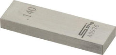 SPI - 0.14" Rectangular Steel Gage Block - Accuracy Grade 0, Includes NIST Traceability Certification - Exact Tool & Supply
