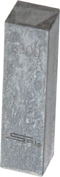 SPI - 0.3" Rectangular Steel Gage Block - Accuracy Grade 0, Includes NIST Traceability Certification - Exact Tool & Supply