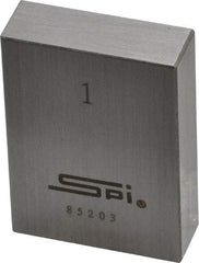 SPI - 1" Rectangular Steel Gage Block - Accuracy Grade 0, Includes NIST Traceability Certification - Exact Tool & Supply