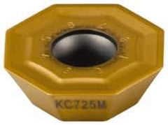 Kennametal - OFPT64 GB Grade KC725M Carbide Milling Insert - TiN/TiCN/TiN Finish, 0.2362" Thick, 0.7362" Inscribed Circle, 1.2mm Corner Radius - Exact Tool & Supply