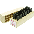 Young Bros Letter Stamps A - Z -- 1/4'' Type Size-Machine Made-27 Pieces per Set - Exact Tool & Supply