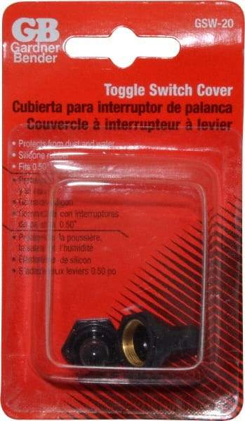 Gardner Bender - 12 Volt, Toggle Boot - 1 Switch, Black - Exact Tool & Supply