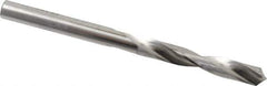 SGS - 7/32" 118° Solid Carbide Jobber Drill - Bright Finish, Right Hand Cut, Spiral Flute, Straight Shank, 3" OAL, Faceted Point - Exact Tool & Supply