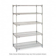 Metro - 2,000 Lb Capacity 5 Shelf Wire Shelving - Starter Unit - Exact Tool & Supply