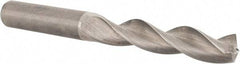 Kennametal - 1/2" 130° Solid Carbide Jobber Drill - Bright Finish, Right Hand Cut, Spiral Flute, Straight Shank, 4.65" OAL, Standard Point - Exact Tool & Supply