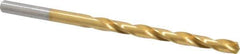 Chicago-Latrobe - #15 135° High Speed Steel Jobber Drill - TiN Finish, Right Hand Cut, Spiral Flute, Straight Shank, 3-3/8" OAL, Split Point - Exact Tool & Supply