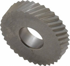 Value Collection - 27/32" Diam, 30° Tooth Angle, 16 TPI, Standard (Shape), Cut Type Powdered Metal High Speed Steel Right-Hand Diagonal Knurl Wheel - 0.197" Face Width, Circular Pitch, 30° Helix, Bright Finish - Exact Tool & Supply