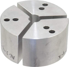 Northfield - 4" & Up Chuck Capacity, Northfield Air Style Attachment, Round Soft Lathe Chuck Jaw - 3 Jaws, Aluminum, 3.92" Wide x 2" High - Exact Tool & Supply