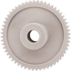 Made in USA - 32 Pitch, 1-3/4" Pitch Diam, 1-13/16" OD, 56 Tooth Spur Gear - 3/16" Face Width, 5/16" Bore Diam, 43/64" Hub Diam, 20° Pressure Angle, Acetal - Exact Tool & Supply