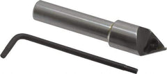 Everede Tool - 60° Included Angle, 0.463" Max Cut Diam, 1/2" Body Diam, 3/8" Shank Diam, 2-1/2" OAL, Indexable Countersink - 1 Triangle Insert, TPGH 215 Insert Style, Series IND - Exact Tool & Supply