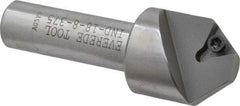 Everede Tool - 82° Included Angle, 0.833" Max Cut Diam, 7/8" Body Diam, 1/2" Shank Diam, 2-1/2" OAL, Indexable Countersink - 1 Triangle Insert, TPGH 215 Insert Style, Series IND - Exact Tool & Supply