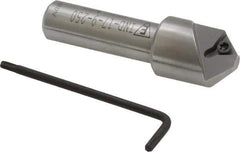 Everede Tool - 90° Included Angle, 0.746" Max Cut Diam, 3/4" Body Diam, 1/2" Shank Diam, 2-1/2" OAL, Indexable Countersink - 1 Triangle Insert, TPGH 215 Insert Style, Series IND - Exact Tool & Supply