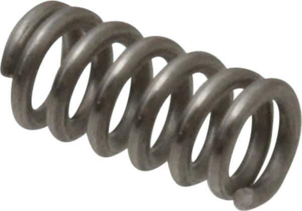 Value Collection - 0.12" OD, 0.02" Wire, 1/4" Free Length, Compression Spring - 40.33 Lb Spring Rating, Stainless Steel - Exact Tool & Supply