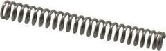 Value Collection - 0.12" OD, 0.02" Wire, 1" Free Length, Compression Spring - 8.15 Lb Spring Rating, Stainless Steel - Exact Tool & Supply