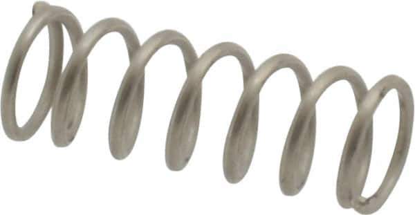 Value Collection - 0.18" OD, 0.02" Wire, 1/2" Free Length, Compression Spring - 8.17 Lb Spring Rating, Stainless Steel - Exact Tool & Supply