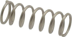 Value Collection - 0.18" OD, 0.02" Wire, 1/2" Free Length, Compression Spring - 8.17 Lb Spring Rating, Stainless Steel - Exact Tool & Supply