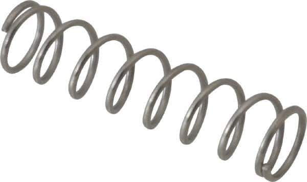 Value Collection - 0.24" OD, 0.026" Wire, 1" Free Length, Compression Spring - 4.58 Lb Spring Rating, Stainless Steel - Exact Tool & Supply