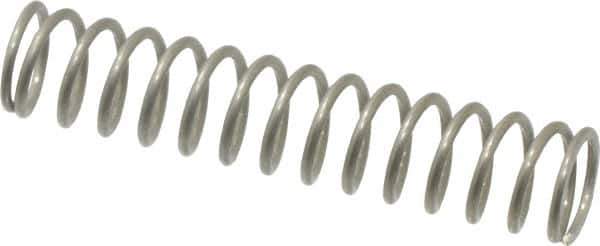 Value Collection - 0.3" OD, 0.032" Wire, 1-1/2" Free Length, Compression Spring - 5.03 Lb Spring Rating, Stainless Steel - Exact Tool & Supply